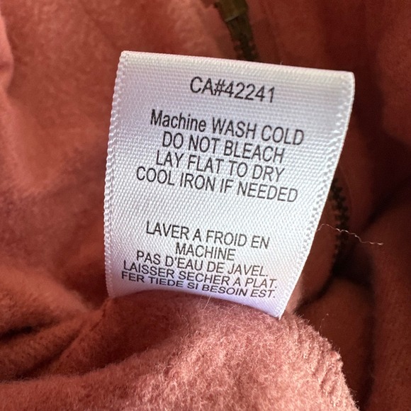 Young Fabulous & Broke Hoodie Sweater Top Pink Long Zip Up XS Casual Comfort - Picture 8 of 9